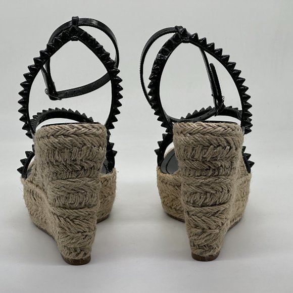Christian Louboutin Black Studded Platform Sandals - Picture 9 of 16